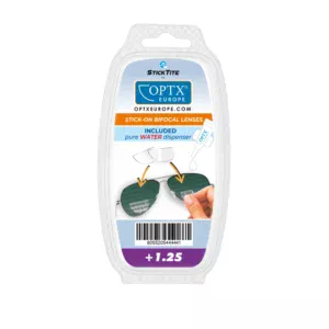 Selbstklebende Bifokalbrille - Abstufung 1,25